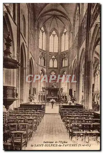 Cartes postales Interieur de l Eglise de Saint Sulpice de Favieres (S et O)