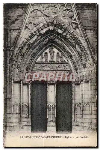 Cartes postales Saint Sulpice de Favieres Eglise Le Portail