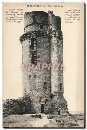 Ansichtskarte AK Montlhery (S et O) La tour Ancien Donjon du Cheteau de Montlhery fortifie en par thibault file e