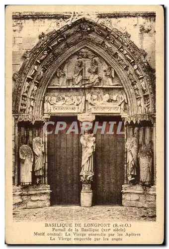 Longpont - Portail de la Basilique - Ansichtskarte AK