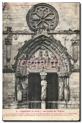 Longpont - La Basilique - Le Portail - Cartes postales