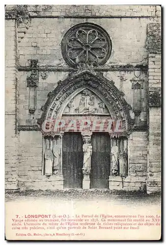 Longpont - La Basilique - Le Portail - Cartes postales