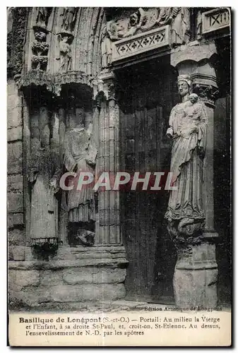 Longpont - La Basilique - Le Portail - Cartes postales