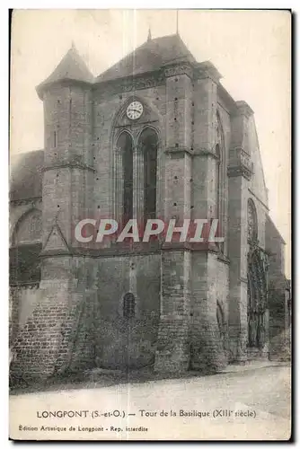 Longpont - Tour de la Basilique - Ansichtskarte AK