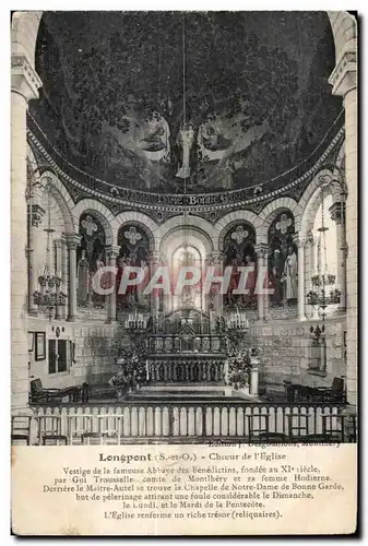 Longpont - La Basilique - Choeur de l Eglise - Ansichtskarte AK