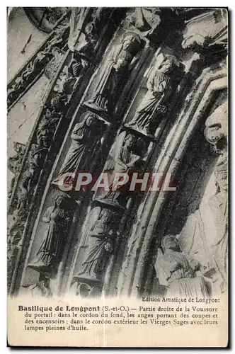 Longpont - La Basilique - Le Portail - Cartes postales
