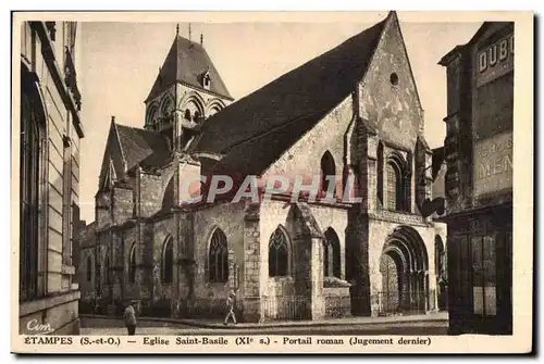 Ansichtskarte AK Etampes (s et O) eglise Saint Basile (XIe s)Portail roman (Jugement dernier)