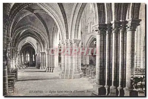 Cartes postales Etampes Eglise saint Martin d Etampes bas cole