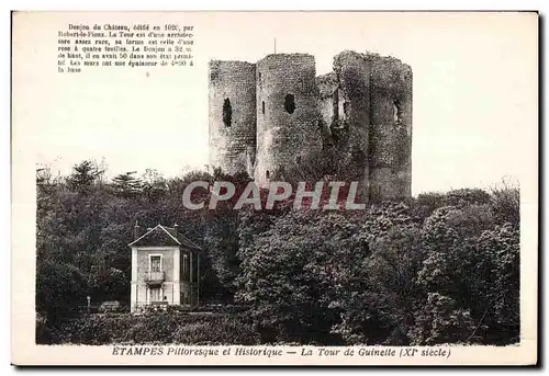 Cartes postales Etampes Pilloresque et Historique la tour de Guinette (XI siecle)