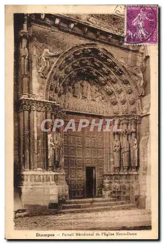 Cartes postales Etampes Portail meridional de l Eglise Notre Dame