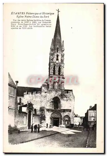 Ansichtskarte AK Etampes Pilloresque et Historique Eglise Notre Dome du Fort