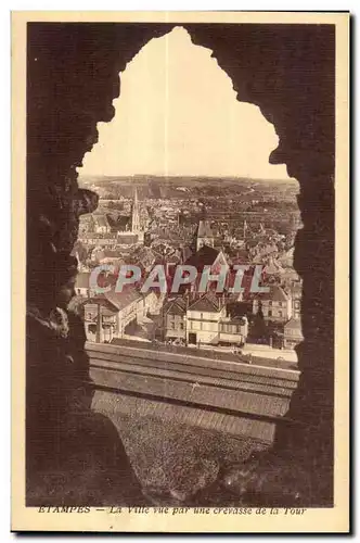 Cartes postales Etampes La Ville vue par une crevasse de la Tour