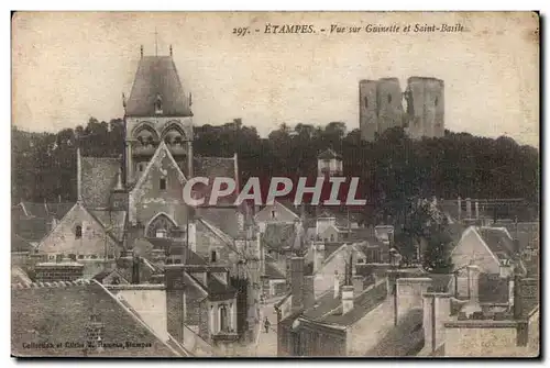 Cartes postales Etampes Vue sur Guinette et saint Basile