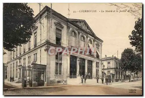 Courbevoie - La Mairie et la Justice de Paix - Ansichtskarte AK