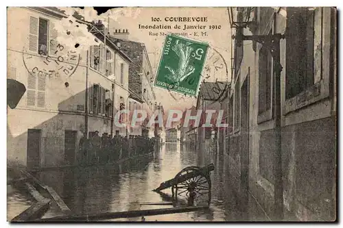 Courbevoie - Inondation de Janvier 1910 - Ansichtskarte AK