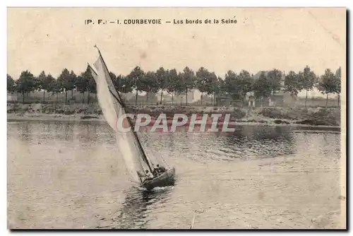 Courbevoie - Les Bords de la Seine Bateau - Cartes postales