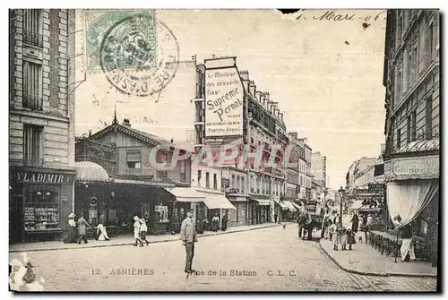 Asnieres - Rue de la Station - Cartes postales