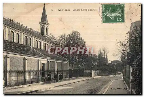 Cartes postales Asnieres Eglise Saint Charles