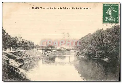 Cartes postales Asnieres Les Bords de la seine L lle des Ravageurs