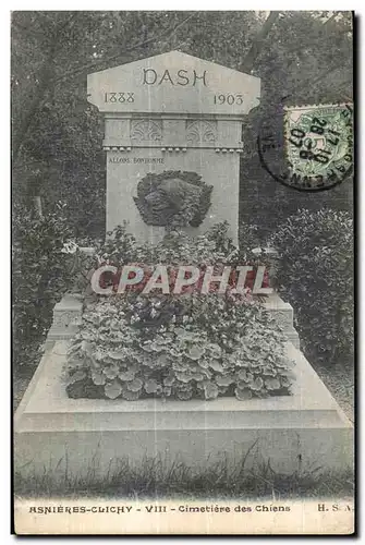 Cartes postales Asnieres Cimetiere des Chiens Dash