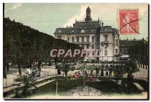 Ansichtskarte AK Asnieres La Mairie et le Parc