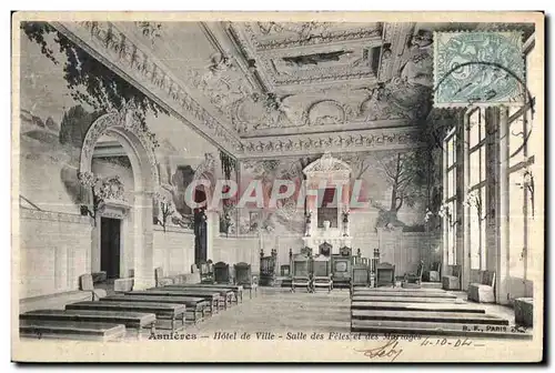 Cartes postales Asnieres Hotel de Ville salle des fetes et des Mariages