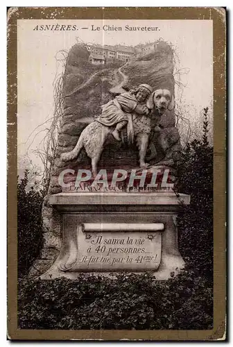 Cartes postales Asnieres Le Chien Sauveteur