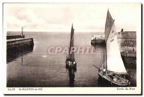 Saint Martin de Re - Sortie du Port Bateaux - Cartes postales