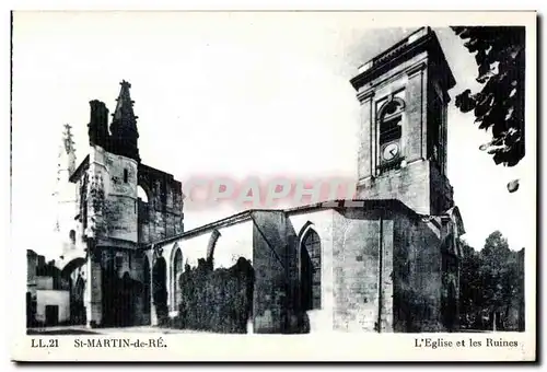 Cartes postales Saint Martin de Re L eglise en ruines