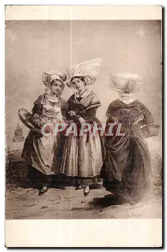 Ansichtskarte AK Vieux Costumes d Aunis et Saintonge Folklore Costume