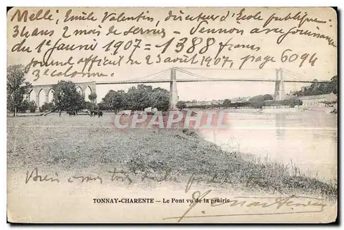 Cartes postales Tonnay Charrente Le pont vu de la prairie