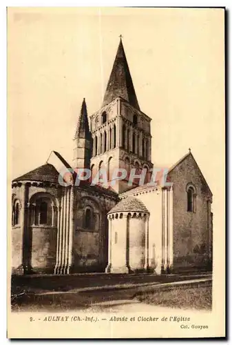 Ansichtskarte AK Aulnay Abside et Clocher de l Eglise