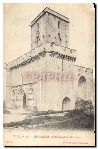 Cartes postales Esnandes Eglise fortifiee