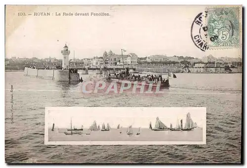 Cartes postales Royan La Rade devant Foncillon Contre torpilleur Bateau