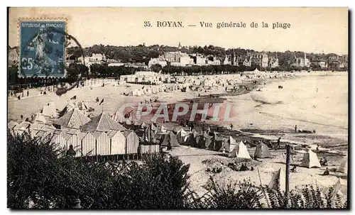 Ansichtskarte AK Royan Vue generale de la plage