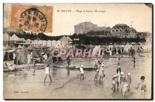 Cartes postales Royan Plage et Casino Municipal