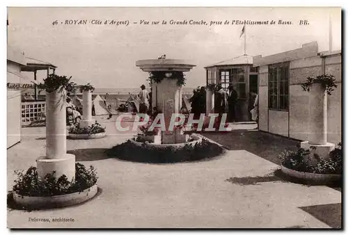 Cartes postales Royan Vue sur la Grande Conche prise de l Etabissement de Bains