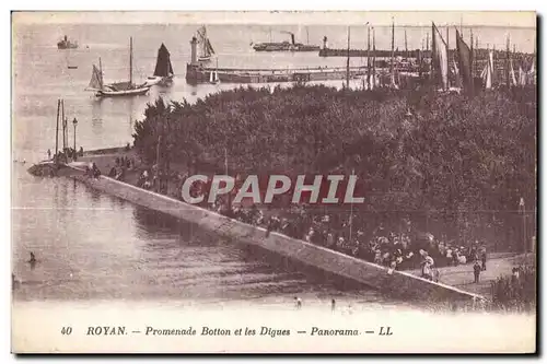 Ansichtskarte AK Royan Promenade Botton et les Digues Panorama Bateaux