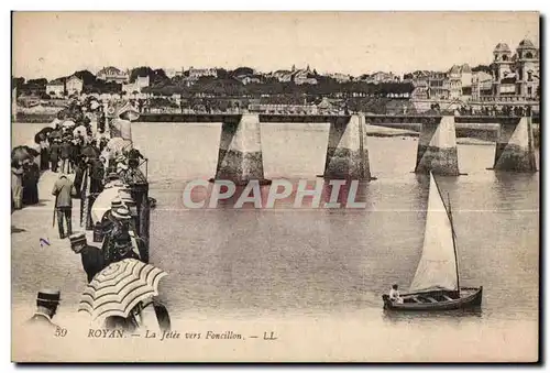 Ansichtskarte AK Royan La Jetee vers Foncillon Bateau