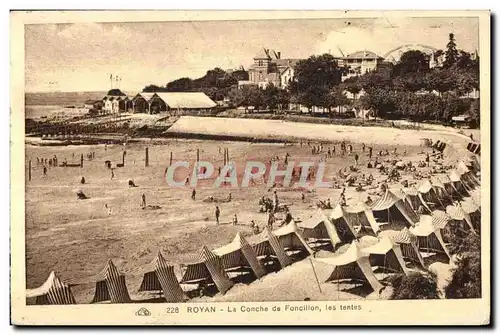 Cartes postales Royan La Conche de Foncillon les tentes