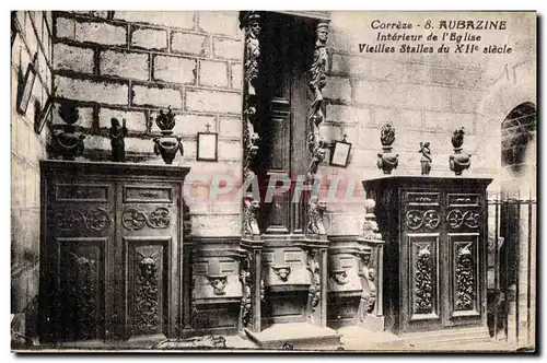 Ansichtskarte AK Correze Aubazine Interieur de I Eglise Vieilles Stalles du XII siecle