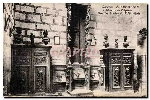 Cartes postales Correze Aubazine Interieur de I Eglise Vieilles Stalles du XII siecle
