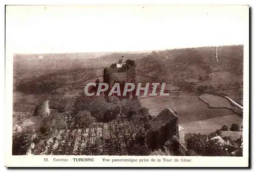 Cartes postales Correze Turenne Vue Panoramique Prise de la Tour de Cesar