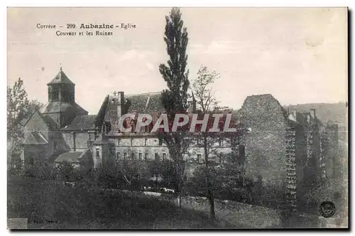 Cartes postales Correze Aubazine Eglise Couvent et les Ruines