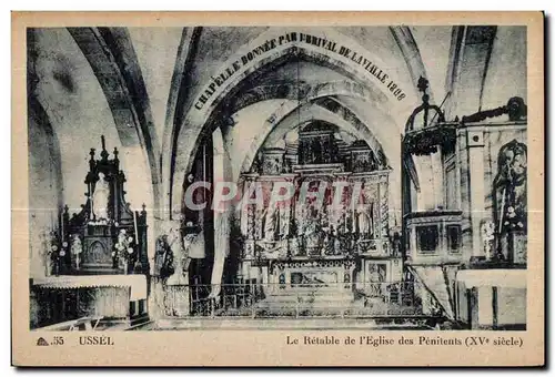 Ansichtskarte AK Ussel Le Retable de l Eglise des Penitents (XV Siecle)