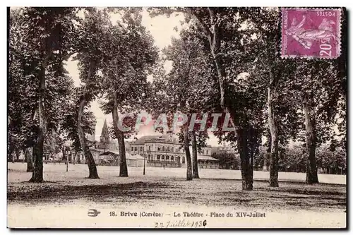 Brive - Le Theatre Place du XIV Juillet - Ansichtskarte AK