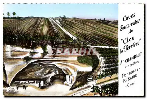 Fontenay St Satur - Caves Souterraines du Clos la Perriere - Archambault - vin - wine - Cartes postales moderne