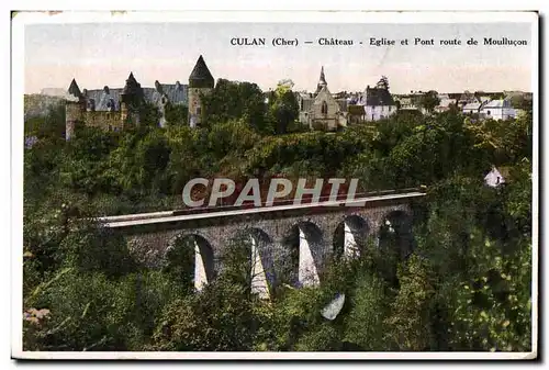 En Berry - Culan - Chateau - Eglise et Pont - Ansichtskarte AK