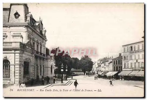 Rochefort sur Mer - Rue Emilie Zola - La Poste - Hotel de France - Ansichtskarte AK