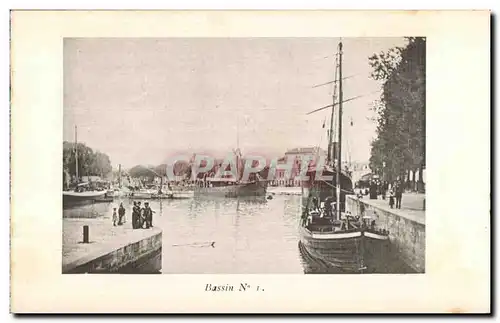 Rochefort - Bassin 1 Bateau - Ansichtskarte AK